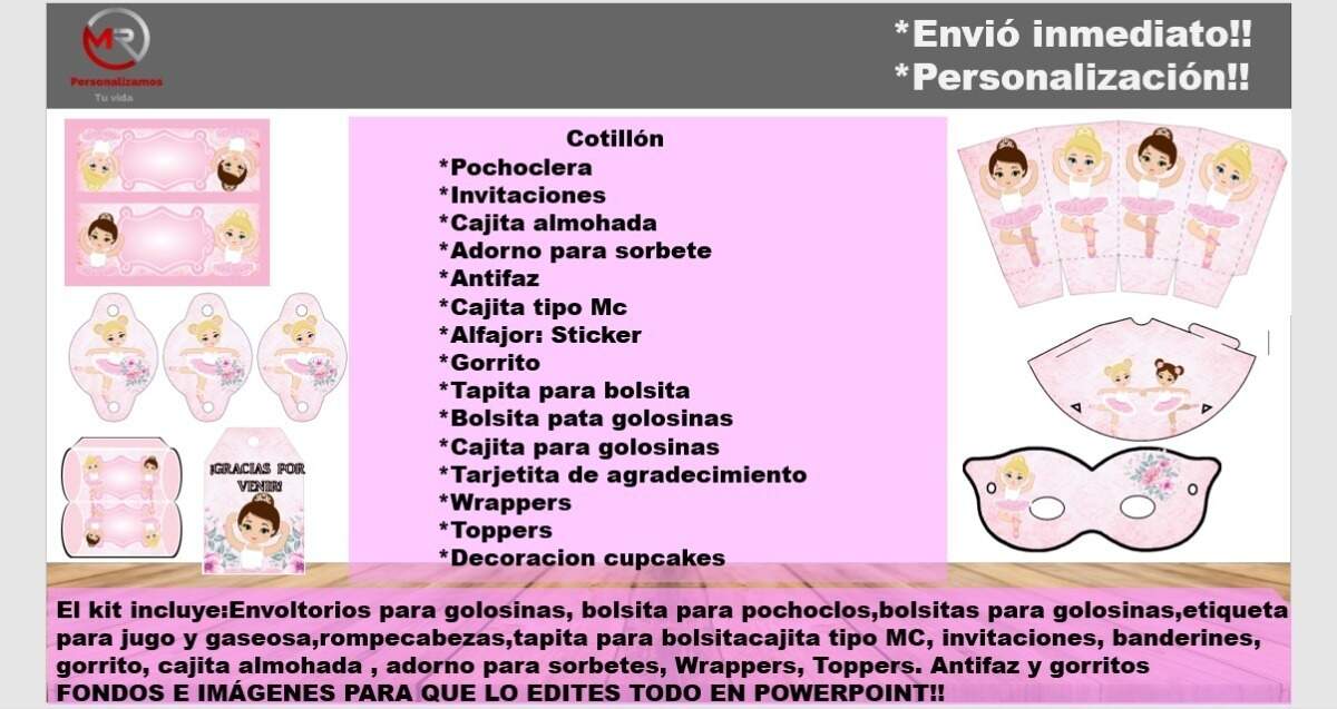 Kit Imprimible Valet 2 100% Editable - Arquivos Silhouette e scanncut