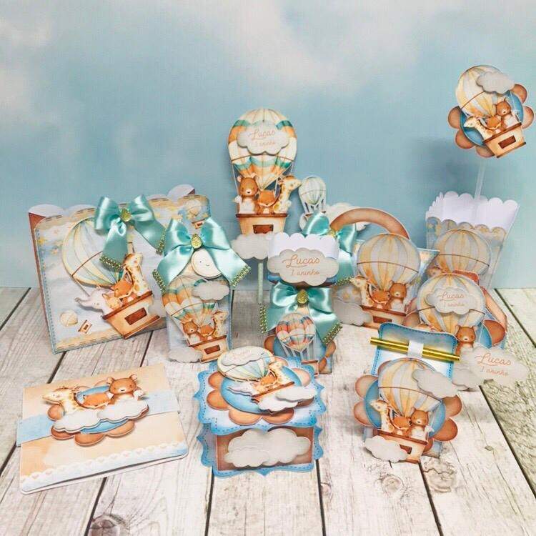 Kit Candy Bar Animalitos Del Bosque En Globo Aerostático