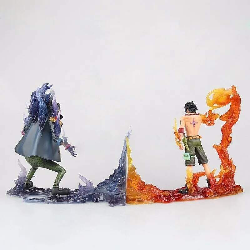 Kit 2 Colecionáveis One Piece Ace Vs Teach Dxf The Rival Arquivos Silhouette e scanncut Papéis