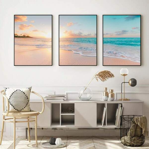 Quadro decorativo 3 telas Top paisagem 2