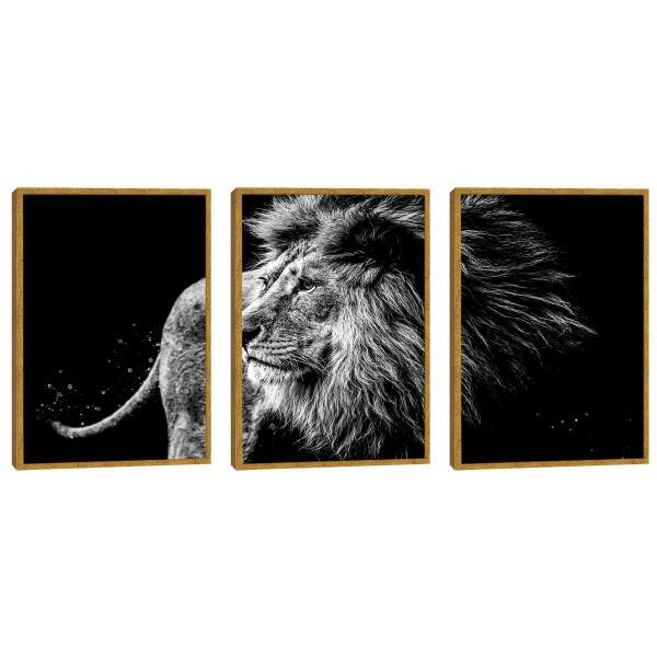 Quadro Decorativo Majestic Pride - Lees em Preto e Branco