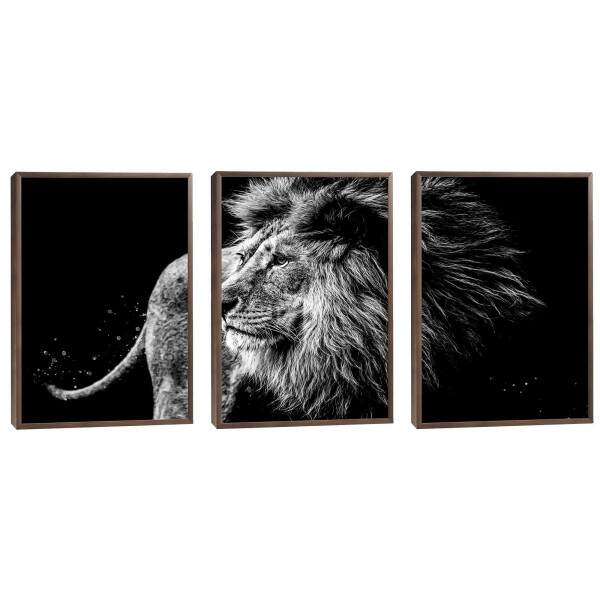 Quadro Decorativo Majestic Pride - Lees em Preto e Branco