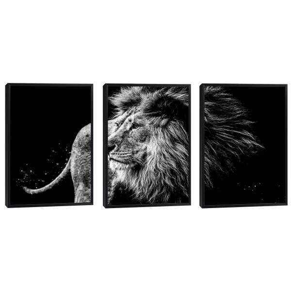 Quadro Decorativo Majestic Pride - Lees em Preto e Branco
