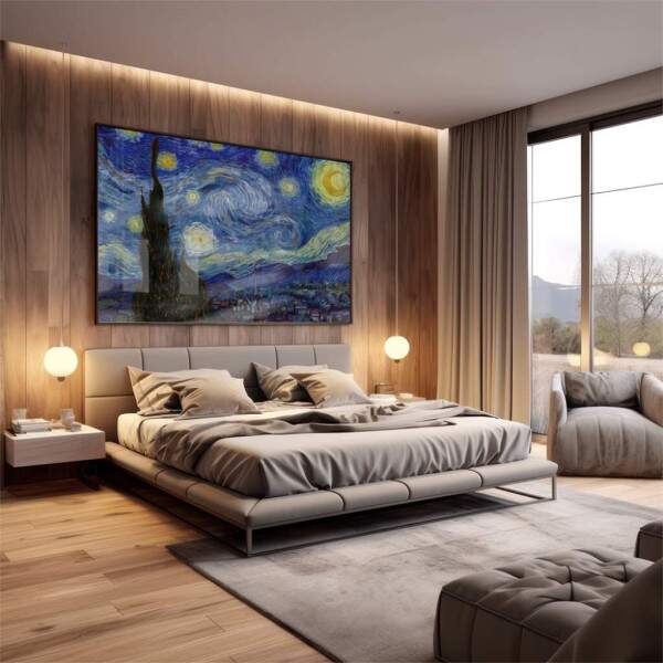 Quadro Decorativo Noite Estrelada - Transforme sua Parede