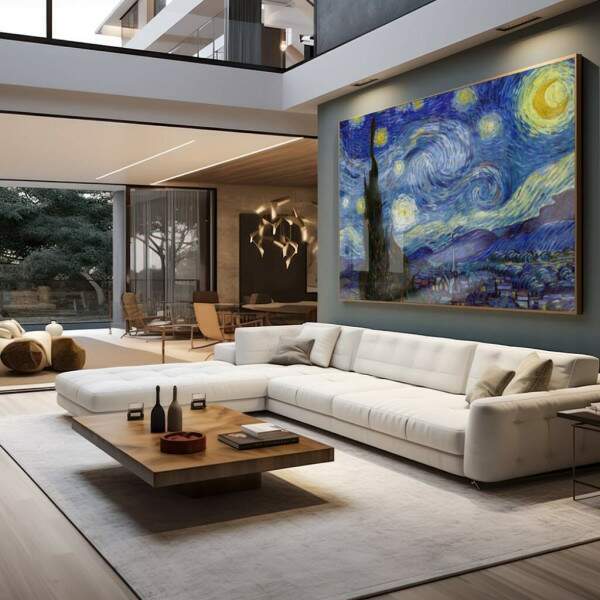 Quadro Decorativo Noite Estrelada - Transforme sua Parede