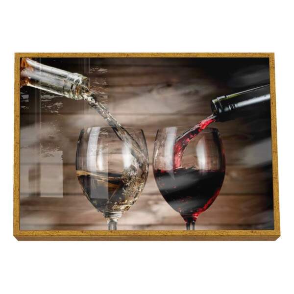Quadro Decorativo: Brinde ntimo em Adega Rstica