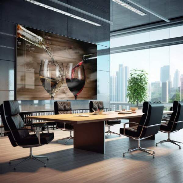 Quadro Decorativo: Brinde ntimo em Adega Rstica