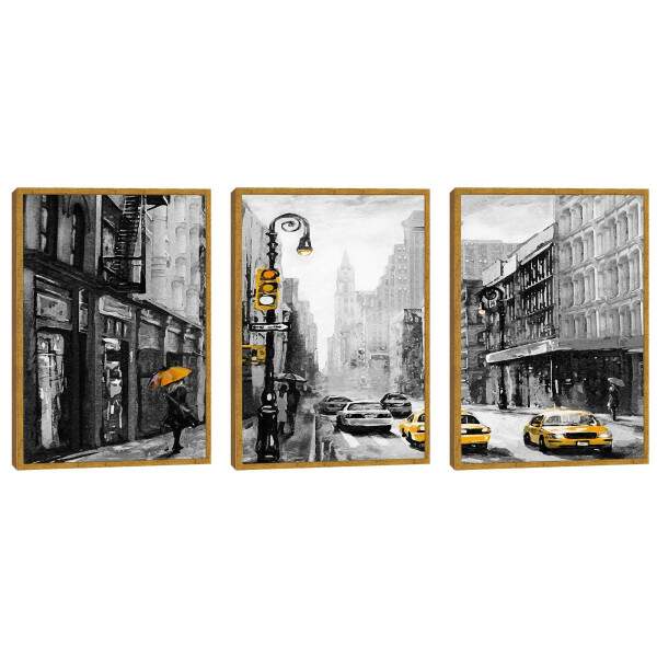 Quadro Decorativo: Energia Urbana e Txis Amarelos
