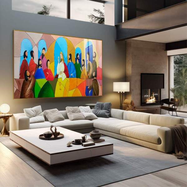 Quadro Decorativo: A ltima Ceia em Detalhes Realistas