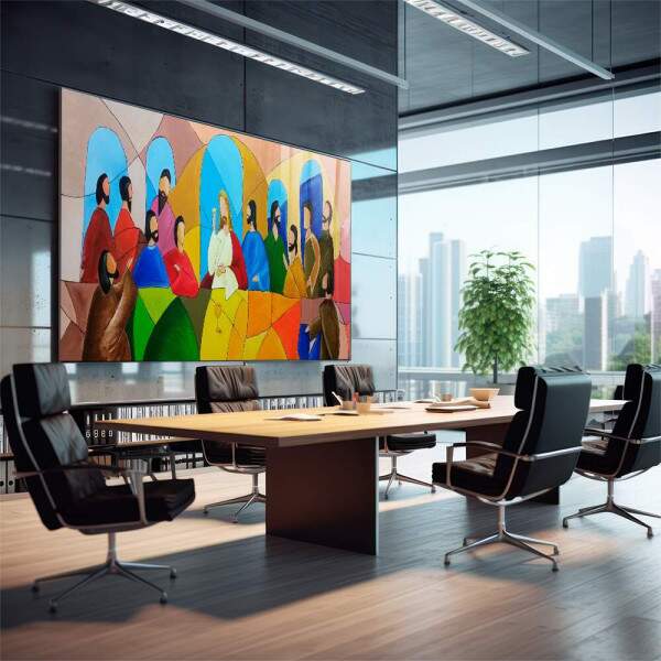 Quadro Decorativo: A ltima Ceia em Detalhes Realistas