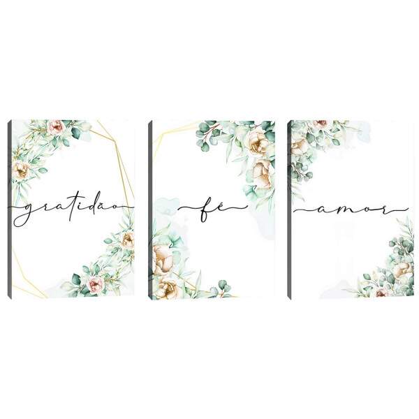 Quadro Decorativo: Amor e Gratido em Flor