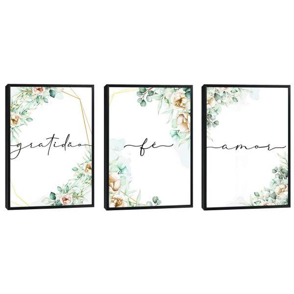 Quadro Decorativo: Amor e Gratido em Flor