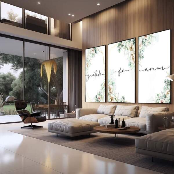 Quadro Decorativo: Amor e Gratido em Flor