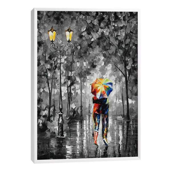 Quadro Decorativo: ntimo Momento de Amor na Chuva