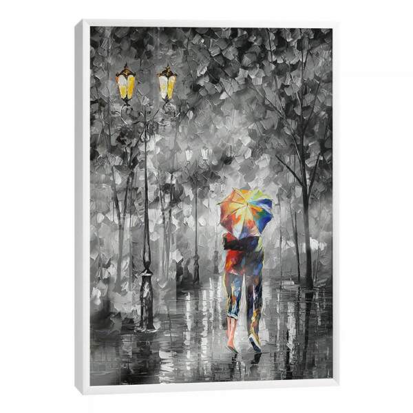 Quadro Decorativo: ntimo Momento de Amor na Chuva