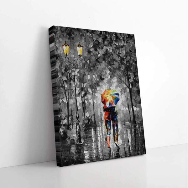 Quadro Decorativo: ntimo Momento de Amor na Chuva