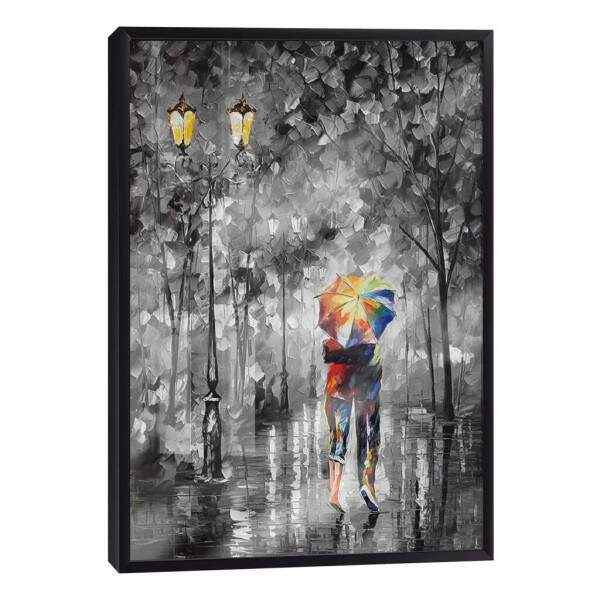 Quadro Decorativo: ntimo Momento de Amor na Chuva