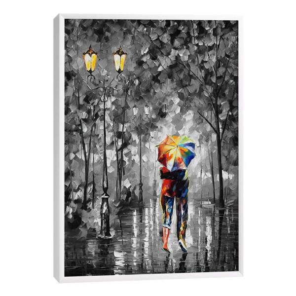 Quadro Decorativo: ntimo Momento de Amor na Chuva