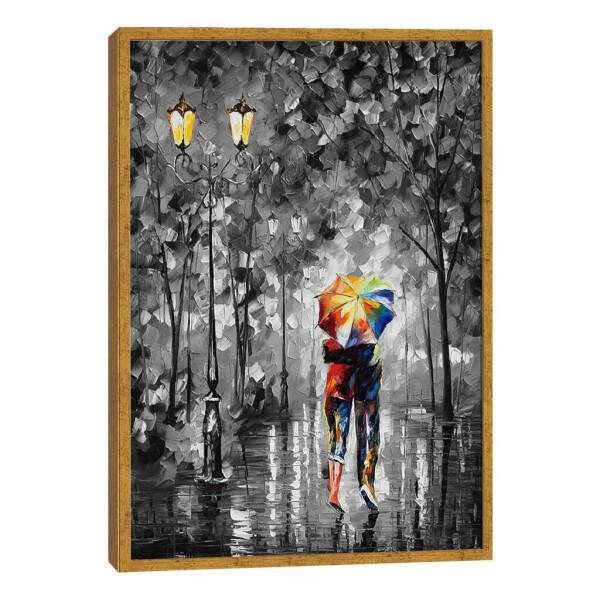 Quadro Decorativo: ntimo Momento de Amor na Chuva
