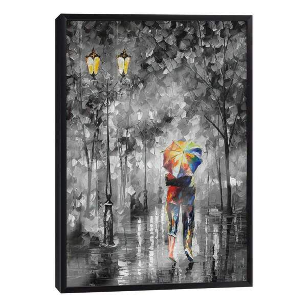 Quadro Decorativo: ntimo Momento de Amor na Chuva