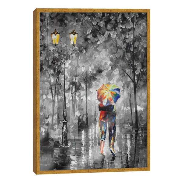 Quadro Decorativo: ntimo Momento de Amor na Chuva