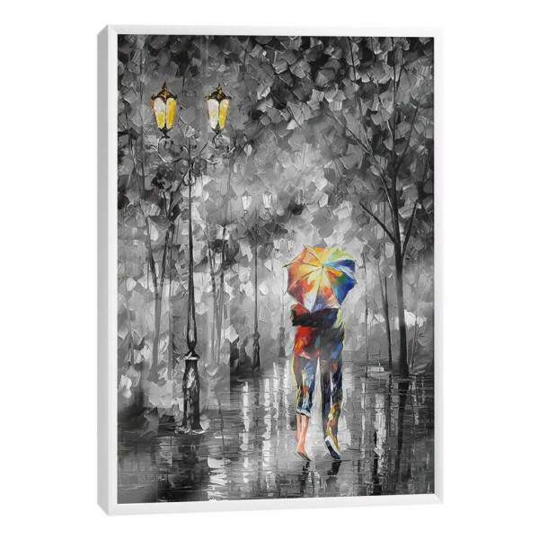 Quadro Decorativo: ntimo Momento de Amor na Chuva
