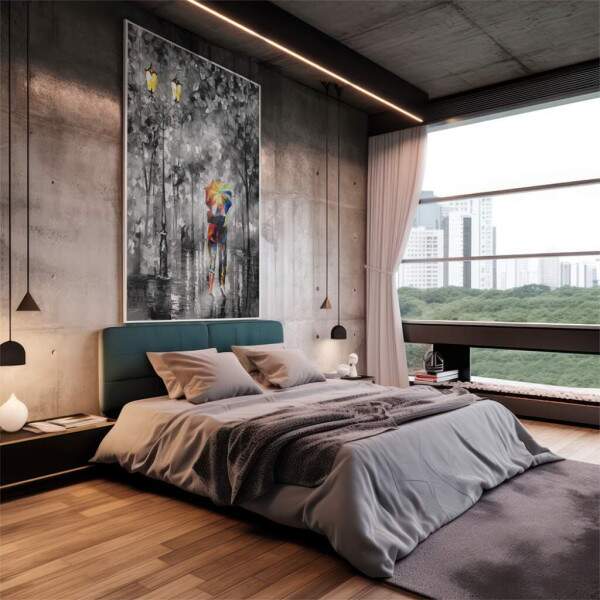 Quadro Decorativo: ntimo Momento de Amor na Chuva