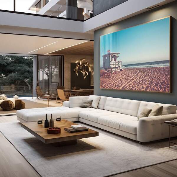 Quadro Decorativo Inspirao Ocenica: Torre e Surfista
