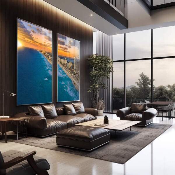 Quadro Decorativo Requinte de Cancun: Praias e Mar Turquesa