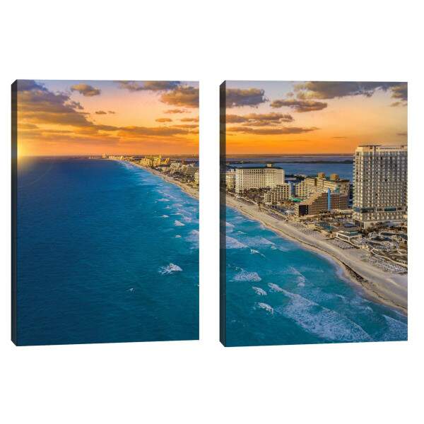 Quadro Decorativo Requinte de Cancun: Praias e Mar Turquesa