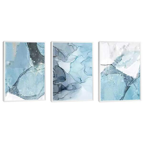 Quadro Decorativo: Refgio Abstrato em Azul ? Sua Paz Interior