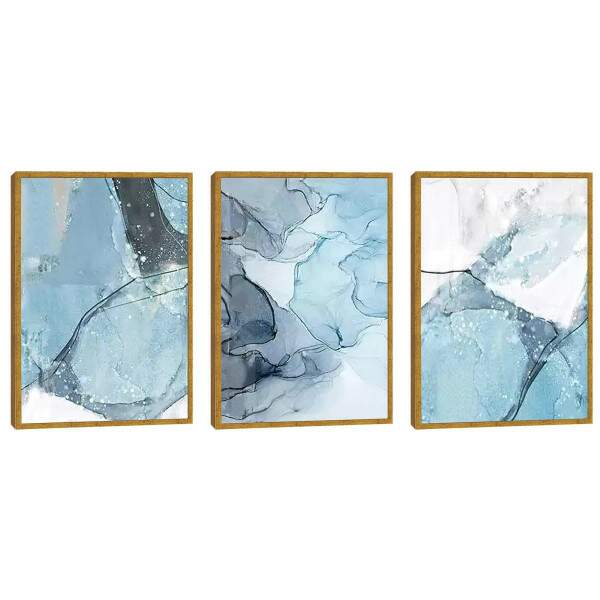 Quadro Decorativo: Refgio Abstrato em Azul ? Sua Paz Interior