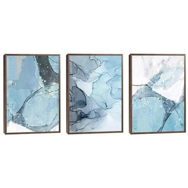 Quadro Decorativo: Refgio Abstrato em Azul ? Sua Paz Interior