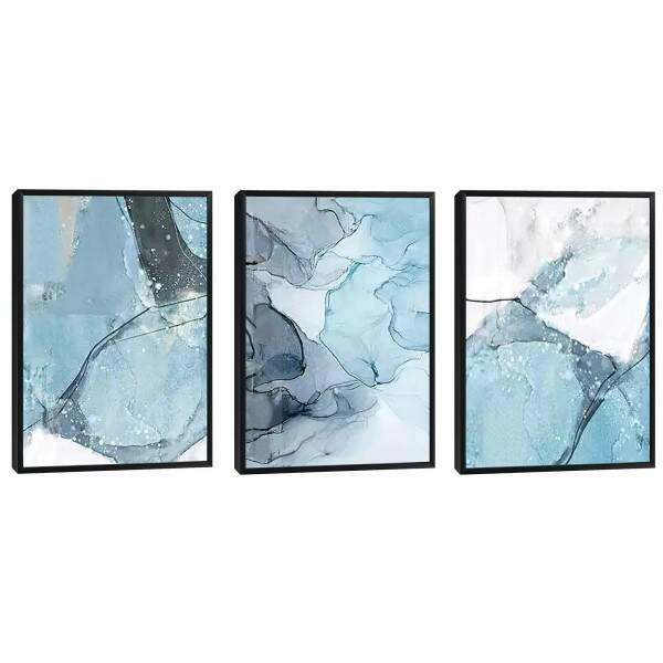 Quadro Decorativo: Refgio Abstrato em Azul ? Sua Paz Interior