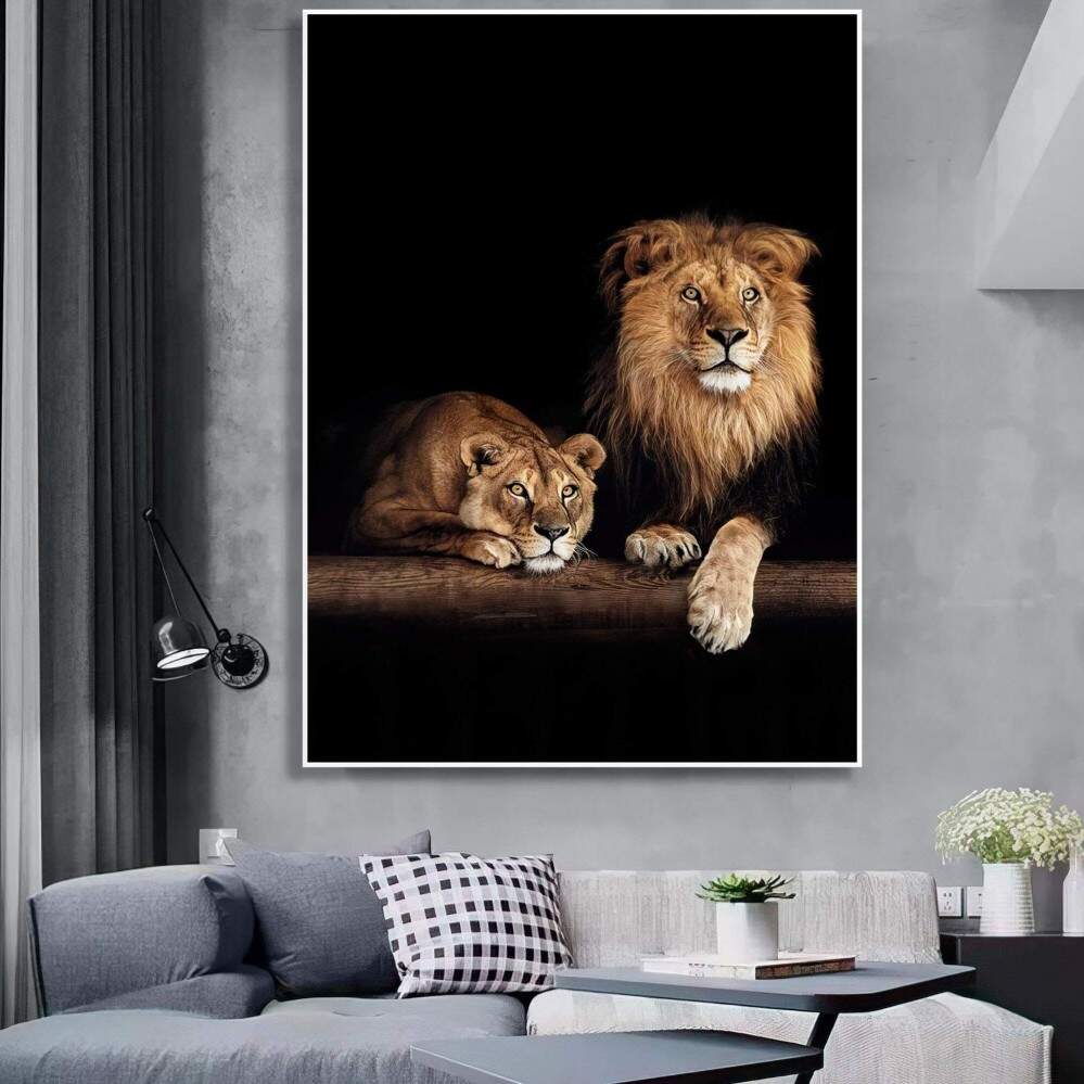 Quadro decorativo 1 tela Animais predadores