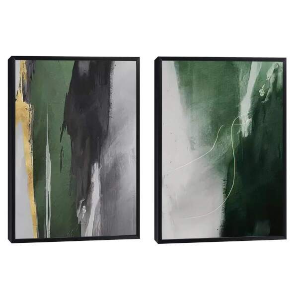 Quadro Decorativo Abstrao Verde: Modernidade e Paz