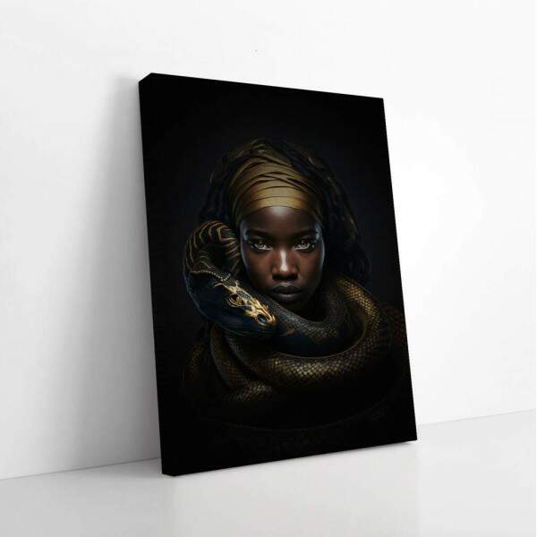Quadro Decorativo Serpente Gold: Elegncia e Poder