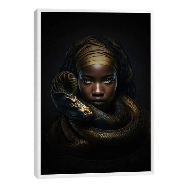 Quadro Decorativo Serpente Gold: Elegncia e Poder