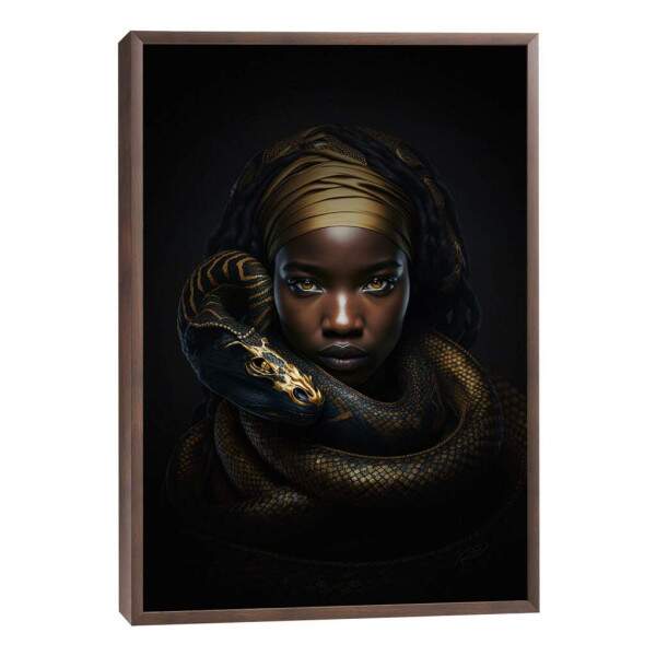 Quadro Decorativo Serpente Gold: Elegncia e Poder