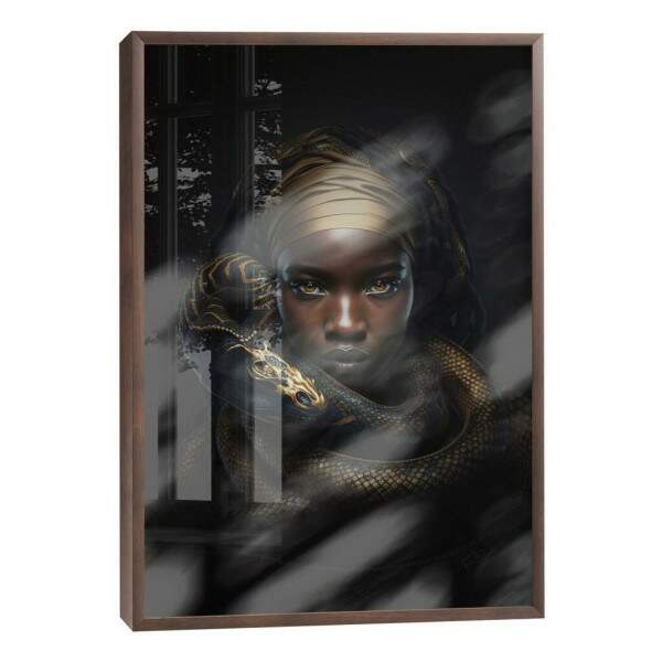 Quadro Decorativo Serpente Gold: Elegncia e Poder