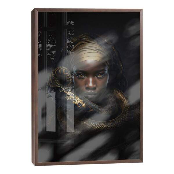 Quadro Decorativo Serpente Gold: Elegncia e Poder