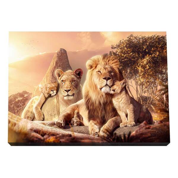 Quadro Decorativo Famlia Real da Selva: Exuberncia Natural