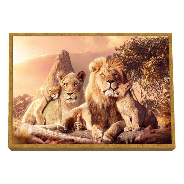 Quadro Decorativo Famlia Real da Selva: Exuberncia Natural