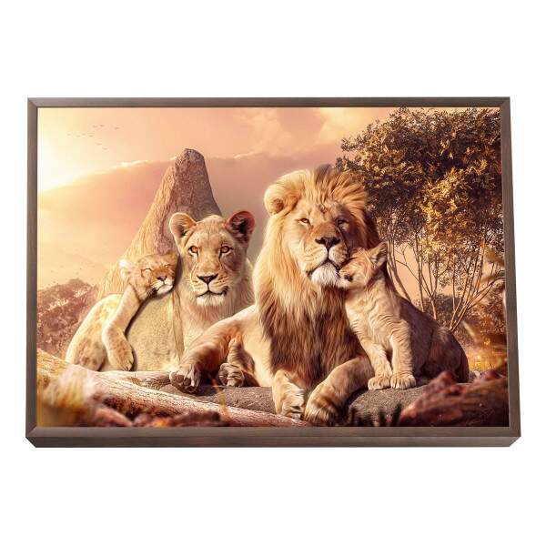 Quadro Decorativo Famlia Real da Selva: Exuberncia Natural