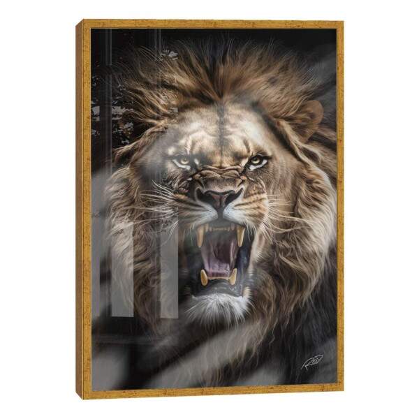 Quadro Decorativo: Majestade do Leo Selvagem
