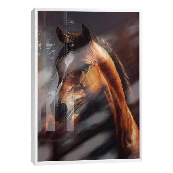 Quadro Decorativo - Cavalo Marrom Majestoso