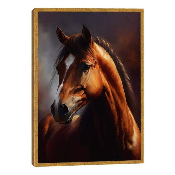 Quadro Decorativo - Cavalo Marrom Majestoso