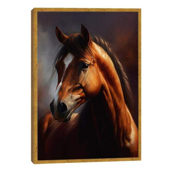 Quadro Decorativo - Cavalo Marrom Majestoso