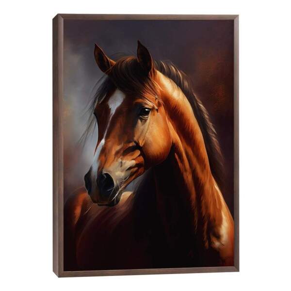 Quadro Decorativo - Cavalo Marrom Majestoso