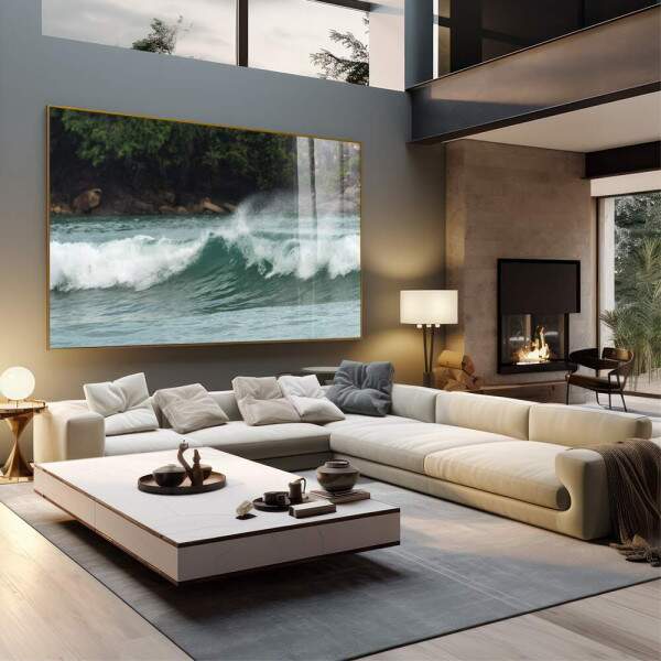 Quadro Decorativo Ondas serenas - Inspira Tranquilidade